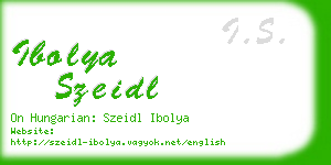 ibolya szeidl business card